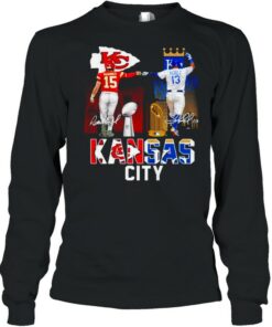 Patrick Mahomes KC Chiefs and Salvador Prez KC Royals signature shirt 3