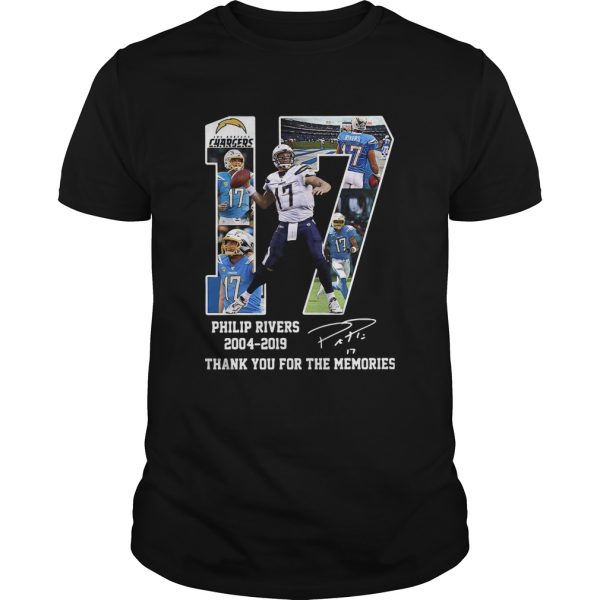 Philip Rivers 17 2004 2019 Thank You For The Memories shirt