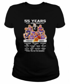 Phoenix Suns 55 years 1968 2023 thank you for the memories signatures shirt 2