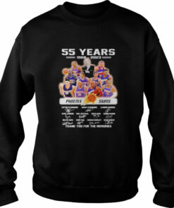 Phoenix Suns 55 years 1968 2023 thank you for the memories signatures shirt 4
