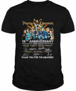 Pirates of the Caribbean 19th anniversary 2003 2022 thank you for the memories signatures shirt 1