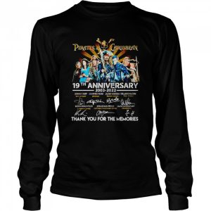 Pirates of the Caribbean 19th anniversary 2003 2022 thank you for the memories signatures shirt 3