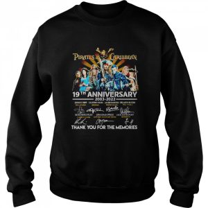 Pirates of the Caribbean 19th anniversary 2003 2022 thank you for the memories signatures shirt 4