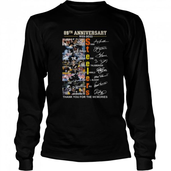 Pittsburgh Steelers 89th anniversary 1933 2022 thank you for the memories signatures shirt
