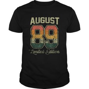 Pretty Vintage 30th Birthday August 1989 Sports Jersey shirt