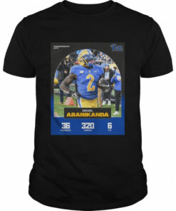 Punningback Pitt Israel Abanikanda 2022 shirt 1