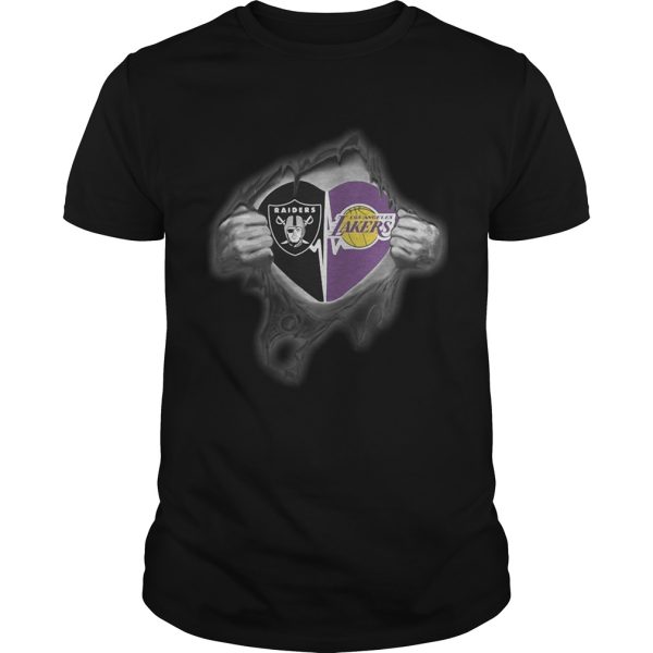 Raiders Lakers Its in my heart inside me shirt