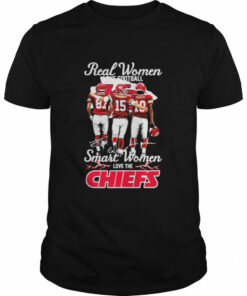 Real WOmen love football smart Women love the Kansas City CHiefs Kelce Mahomes and Pacheco signatures shirt 1