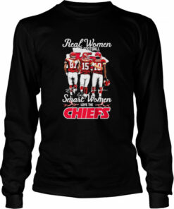 Real WOmen love football smart Women love the Kansas City CHiefs Kelce Mahomes and Pacheco signatures shirt 3