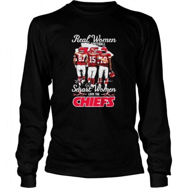 Real WOmen love football smart Women love the Kansas City CHiefs Kelce Mahomes and Pacheco signatures shirt