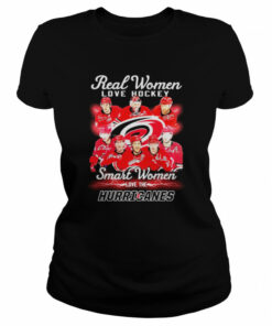 Real Women love Hockey smart Women love the Carolina Hurricanes signatures shirt 2