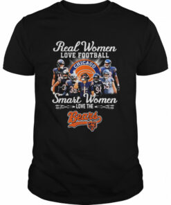 Real Women love football smart Women love the Chicago Bears team signatures shirt 1