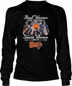 Real Women love football smart Women love the Chicago Bears team signatures shirt 3