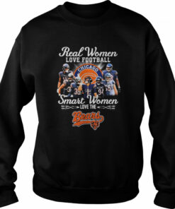 Real Women love football smart Women love the Chicago Bears team signatures shirt 4