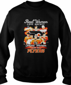 Real women love hockey smart women love the Philadelphia Flyers signatures shirt 4