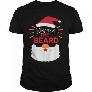 Respect The Beard Santa Claus Face Merry Christmas Xmas Day T-Shirt