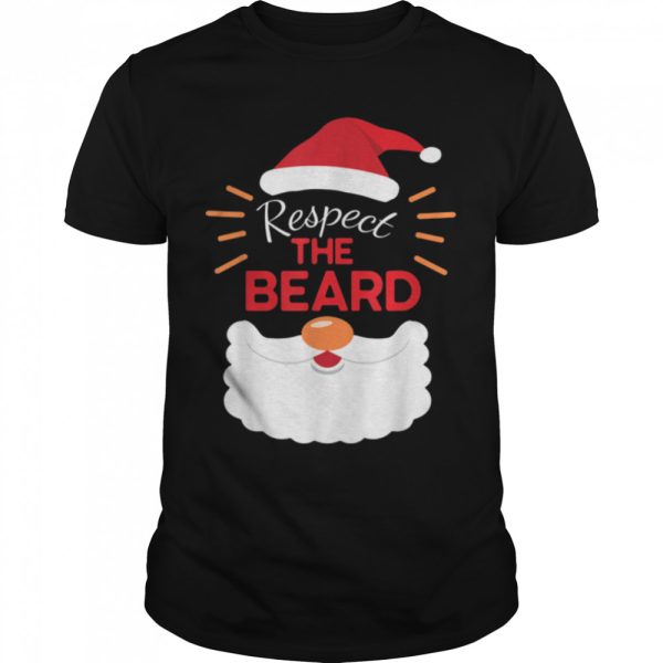 Respect The Beard Santa Claus Face Merry Christmas Xmas Day T-Shirt