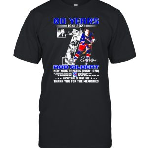 Rhod Gilbert New York Rangers signature shirt