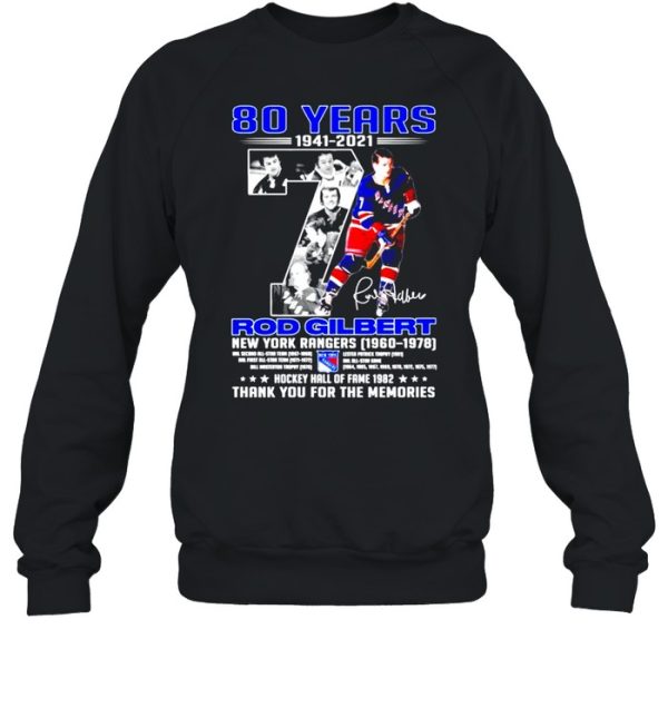 Rhod Gilbert New York Rangers signature shirt