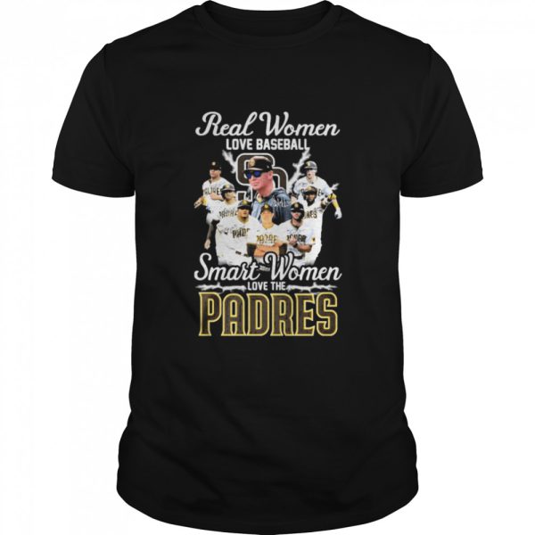 San Diego Padres team Real Women love baseball smart Women love the Padres signatures shirt