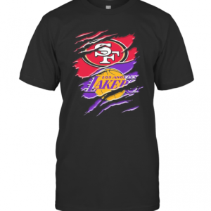 San Francisco 49Ers And Los Angeles Lakers T-Shirt