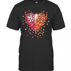 San Francisco 49Ers And San Francisco Giants Hearts T-Shirt