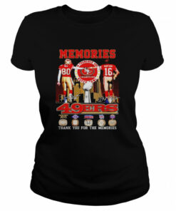 San Francisco 49ers memories Rice and Montana signatures shirt 2