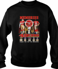 San Francisco 49ers memories Rice and Montana signatures shirt 4