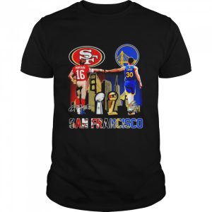 San Francisco Joe Montana Stepphen Curry signatures shirt