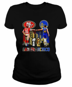 San Francisco Joe Montana Stepphen Curry signatures shirt 1 San Francisco Joe Montana Stepphen Curry signatures shirt 2