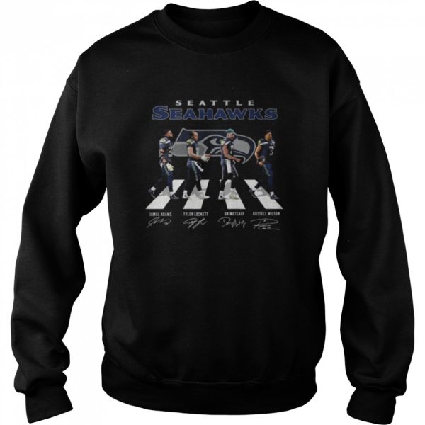Seattle Seahawks Abbey Road signatures 2022 shirt