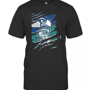 Seattle Seahawks And Seattle Mariners Football T-Shirt