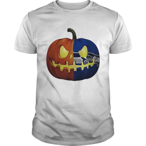 Seattle Seahawks pumpkin Halloween shirt