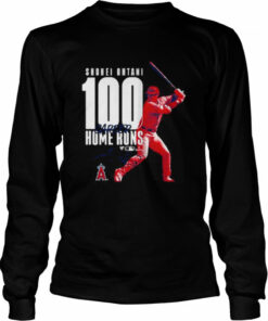 Shohei Ohtani Los Angeles Angels 100th Career Home Run Signature T Shirt 3