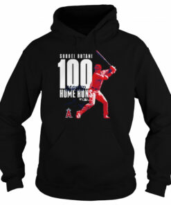 Shohei Ohtani Los Angeles Angels 100th Career Home Run Signature T Shirt 5