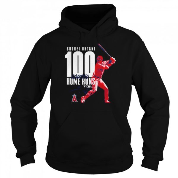 Shohei Ohtani Los Angeles Angels 100th Career Home Run Signature T-Shirt