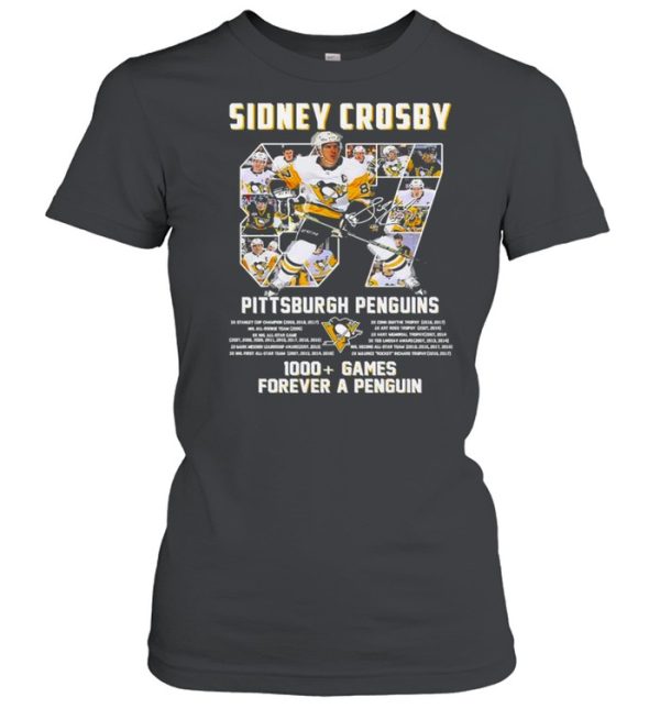 Sidney Crosby 87 Pittsburgh Penguins 1000 Games Forever A Penguin shirt