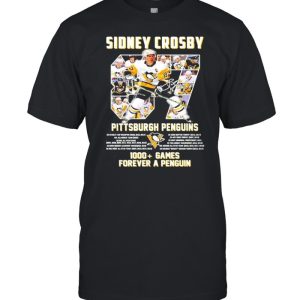 Sidney Crosby Pittsburgh Penguins 1000+ Games forever a penguin signature shirt