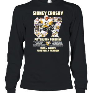 Sidney Crosby Pittsburgh Penguins 1000 Games forever a penguin signature shirt 3