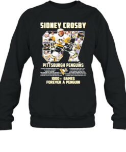 Sidney Crosby Pittsburgh Penguins 1000+ Games forever a penguin signature shirt 3 Sidney Crosby Pittsburgh Penguins 1000 Games forever a penguin signature shirt 4