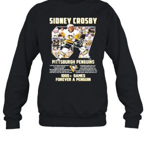 Sidney Crosby Pittsburgh Penguins 1000 Games forever a penguin signature shirt 4