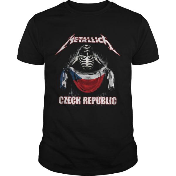 Skeleton Metallica Czech Republic Flag shirt