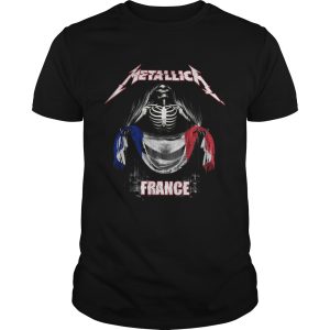 Skeleton Metallica France Flag shirt