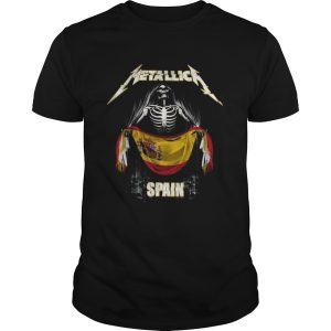 Skeleton Metallica Spain Flag shirt