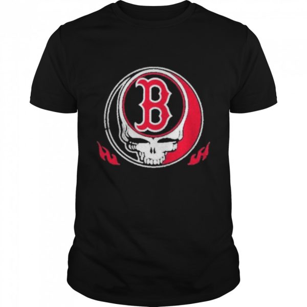 Skull Boston red sox logo shirt