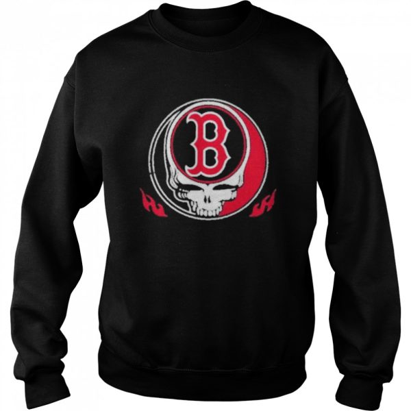 Skull Boston red sox logo shirt