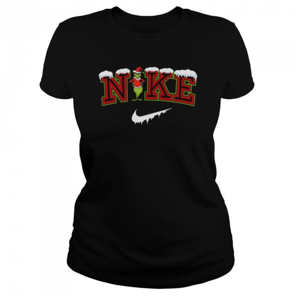 Snow Nike Logo X Grinch Funny Christmas Trendy 2022 shirt