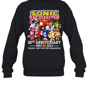 Sonic The Hedgehog 30th Anniversary 1991 2021 Thank You For The Memories Shirt 4