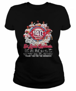 St Louis Cardinals Team Logo 140th anniversary 1882 2022 signatures thank you for the memories shirt 2
