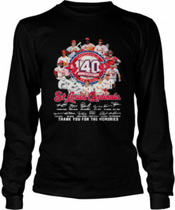 St Louis Cardinals Team Logo 140th anniversary 1882 2022 signatures thank you for the memories shirt 3